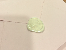 Wax seal closing the envelope